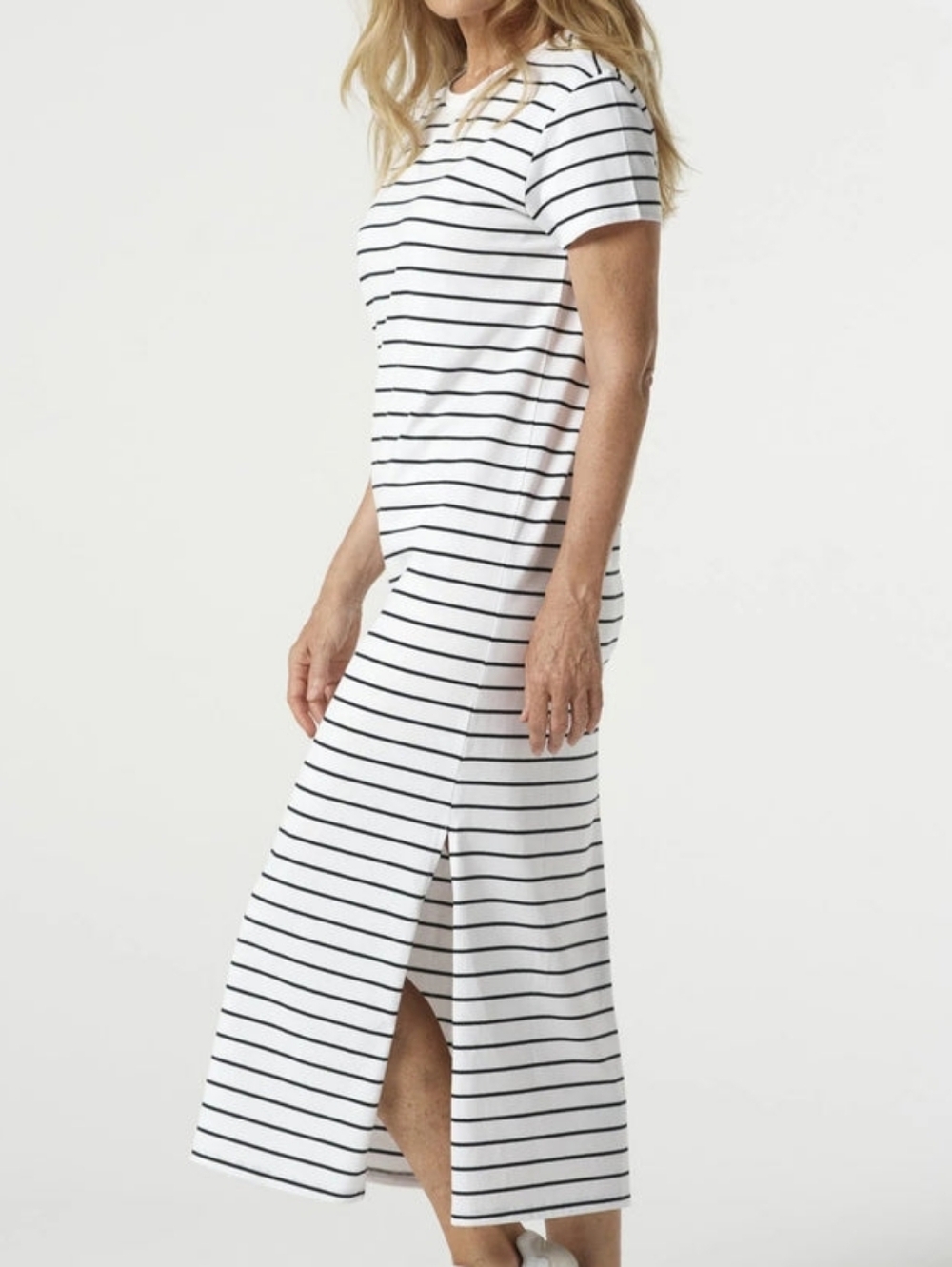 Anthropologie x Electric & Rose Skyler Rib Knit Striped Midi Dress - Picture 3 of 8